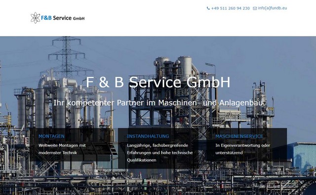 F & B Service GmbH - Montagefirma im Bereich Maschinen- und Anlagenbau